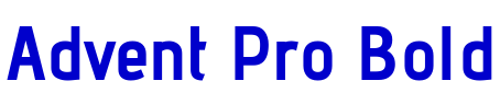 Advent Pro Bold 字体